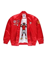 Starter Men's Red Kansas City Chiefs Exclusive Satin Full-Snap Varsity Jacket