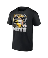 Fanatics Men's T.j. Watt Black Pittsburgh Steelers Notorious Player Graphic T-Shirt