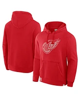 Fanatics Men's Red Detroit Wings Decades Collection Tradition Fleece Pullover Hoodie