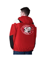 Starter Men's Red Cincinnati Reds Cooperstown Collection Charger Half-Zip Jacket