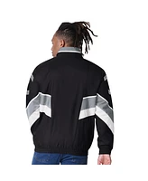 Starter Men's Black/Silver San Antonio Spurs Captain Oxford Full-Zip Jacket