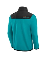 Fanatics Men's Aqua Miami Dolphins Color Block Polar Fleece Full-Zip Jacket