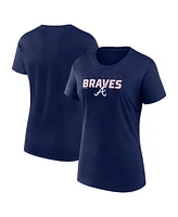 Fanatics Women's Navy Atlanta Braves Lean T-Shirt