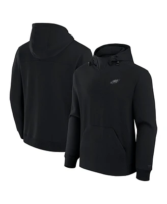 Fanatics Men's and Women's Black Philadelphia Eagles Front Office Tonal Tri-Blend Pullover Hoodie