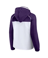 Fanatics Women's White/Purple Phoenix Suns Anorak Raglan Full-Zip Hoodie Jacket