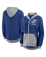 Logo Athletic Women's Blue Tampa Bay Lightning Hit It French Terry Full-Zip Hoodie