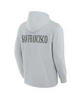 Fanatics Men's Gray San Francisco 49ers Elements Blaze Tri-Blend Long Sleeve Hoodie T-Shirt