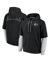 Fanatics Men's Black Georgia Bulldogs Sleek Pullover Hoodie