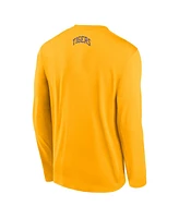 Nike Men's Gold Lsu Tigers On-Court Basketball Shootaround Performance Long Sleeve T-Shirt