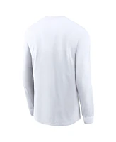 Nike Men's White Texas Longhorns Basketball Icon Two-Hit Long Sleeve T-Shirt