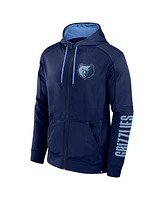 Fanatics Men's Navy Memphis Grizzlies Baller Defender Performance Full-Zip Hoodie