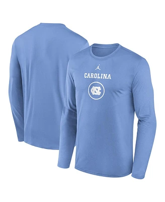 Jordan Men's Carolina Blue North Carolina Tar Heels 2024 On-Court Basketball Practice Legend Performance Long Sleeve T-Shirt