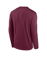 Nike Men's Garnet Florida State Seminoles 2024 On-Court Basketball Practice Legend Performance Long Sleeve T-Shirt