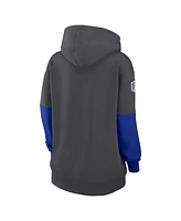 Nike Women's Anthracite/Royal Buffalo Bills 2024 Sideline Essential Fleece Pullover Hoodie