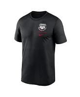 Nike Men's Black Georgia Bulldogs Alternate Logo Lockup Legend Performance T-Shirt