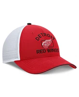 Fanatics Men's Red/White Detroit Red Wings Authentic Pro Rink Trucker Hat