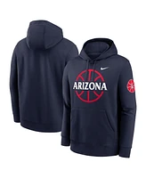 Nike Men's Navy Arizona Wildcats Basketball Icon Club Fleece Pullover Hoodie