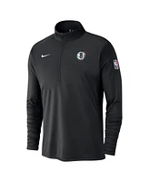 Nike Men's Black Brooklyn Nets 2024/25 City Edition Authentic Coaches Performance Half-Zip Top