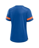 Fanatics Women's Royal Florida Gators Fundamental Overtime Readiness Athena Lace-Up V-Neck T-Shirt