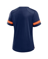 Fanatics Women's Navy Denver Broncos Play Script Lace-Up T-Shirt