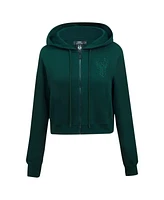 Pro Standard Women's Hunter Green Milwaukee Bucks Triple Tonal Full-Zip Hoodie