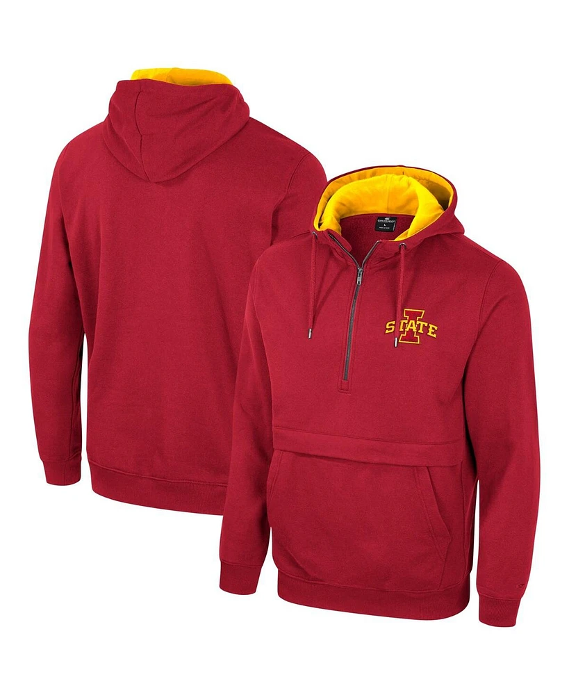 Colosseum Men's Cardinal Iowa State Cyclones Half-Zip Hoodie