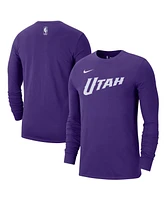 Nike Men's Purple Utah Jazz 2024/25 City Edition Essential Logo Long Sleeve T-Shirt