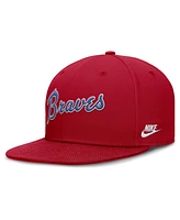 Nike Men's Red Atlanta Braves Cooperstown True Performance Fitted Hat