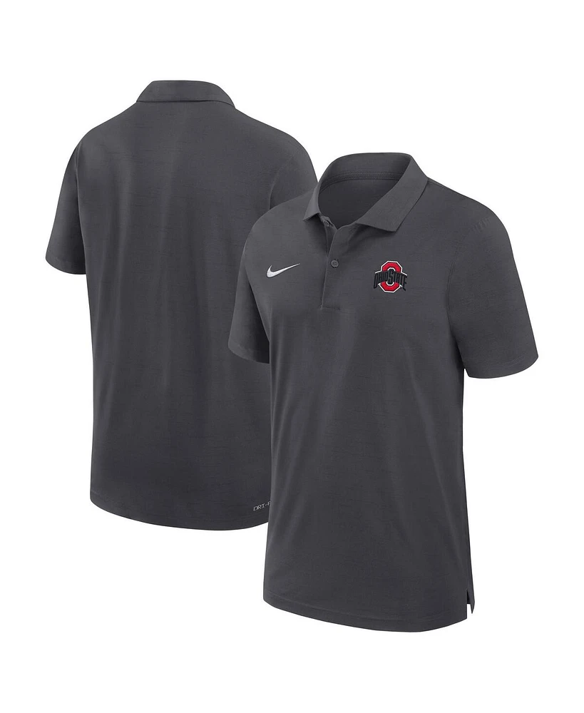 Nike Men's Anthracite Ohio State Buckeyes 2024 Sideline Woven Performance Polo