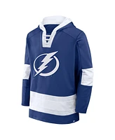 Fanatics Men's Blue Tampa Bay Lightning Inside Line Fleece Pullover Hoodie