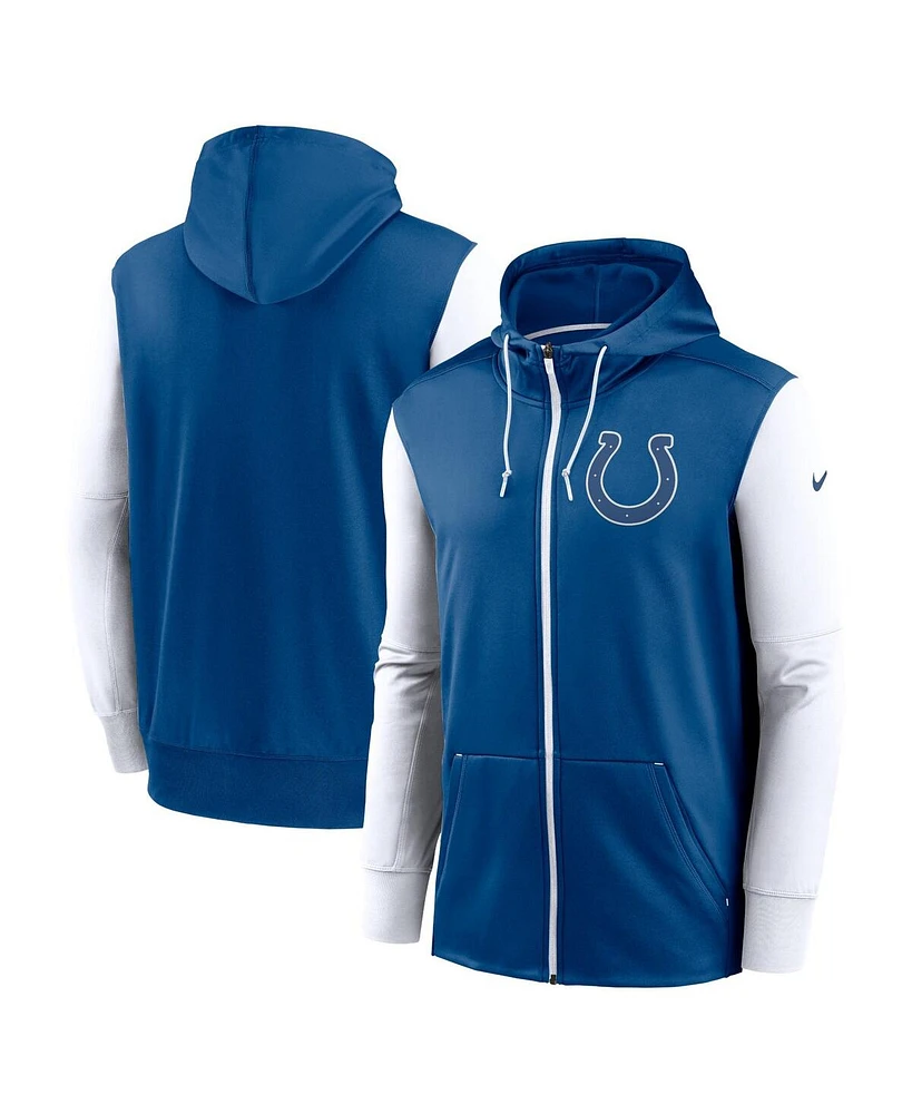 Nike Men's Royal Indianapolis Colts Performance Full-Zip Hoodie