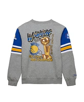 Mitchell & Ness Men's Heather Gray Golden State Warriors Hardwood Classics All Over 4.0 Pullover Sweatshirt