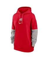 Nike Women's Scarlet Ohio State Buckeyes 2024 Sideline Essential Pullover Hoodie