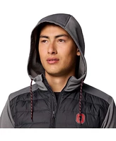 Columbia Men's Charcoal/Gray Ohio State Buckeyes Out-Shield Hybrid Full-Zip Hoodie Jacket