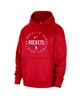 Nike Men's Red Houston Rockets 2024/25 Spotlight On-Court Practice Performance Pullover Hoodie