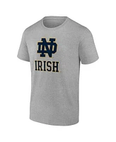 Fanatics Men's Gray Notre Dame Fighting Irish Primary Logo T-Shirt