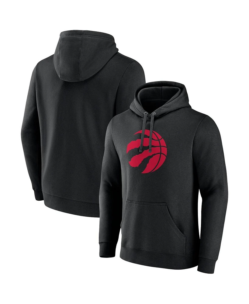 Fanatics Men's Black Toronto Raptors Primary Logo Pullover Hoodie