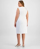Kasper Plus Sleeveless Sheath Dress