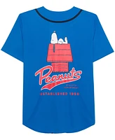 Hybrid Men's Peanuts Baseball Jersey Shirt