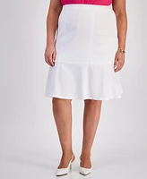 Kasper Plus Flared Skirt