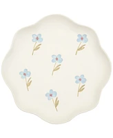 Haven Floral Scalloped Salad Plates, Set of 4