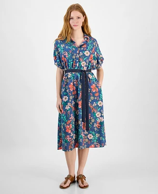 Tommy Hilfiger Women's Floral-Print Shirtdress