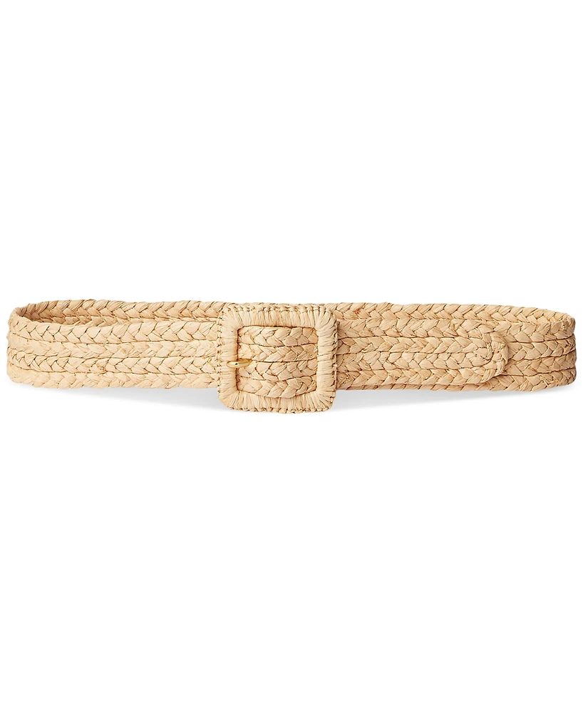 Lauren Ralph Raffia Wide Belt
