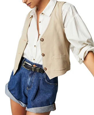 Free People Women's Danni Cotton High-Rise Shorts