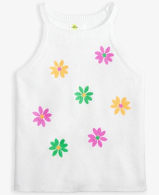 Epic Threads Kid Girl Embroidered Flowers Tank Top, Exclusively at Macy's