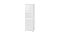 Tall Bathroom Cabinet with Four Doors for Ample Storage and Space Efficiency