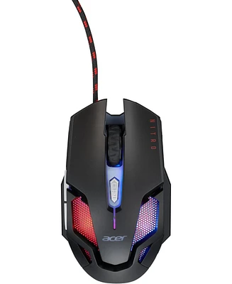 acer Nitro Gaming Mouse Iii: 6D Optical Gaming Mouse with High 125MHz Polling Rate | 7 Colorful Breathing Lights with Led Logo and Pattern | 6 Optiona