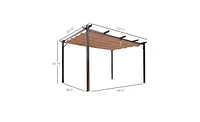 Pergola Gazebo with Weather-Resistant Roof for Outdoor Living