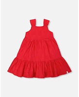 Deux par Big Girls Multi-Tiered Eyelet Dress Red
