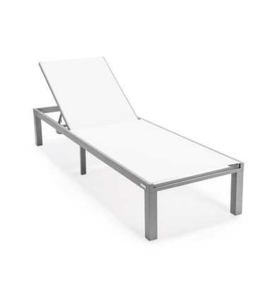 Marlin Patio Chaise Lounge Chair With Grey Aluminum Frame